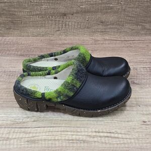 El NaturaLista Yggdrasil Women's Size EU 37 US 7 Black Leather Clogs (156) NEW